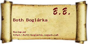 Both Boglárka névjegykártya