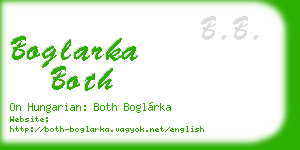 boglarka both business card